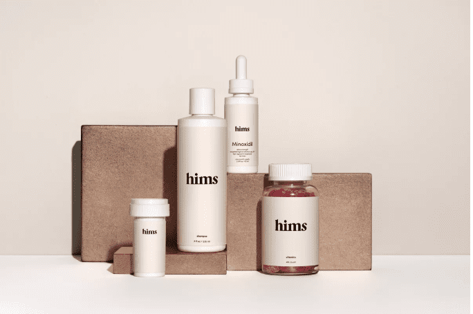 Four different Hims products