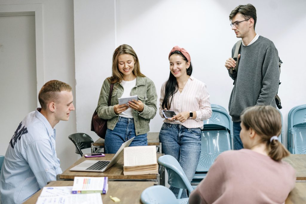 Man recruiting student ambassadors