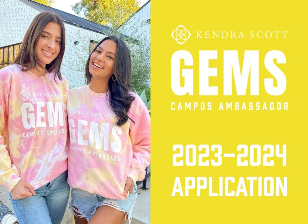 Kendra Scott Gems campus ambassador