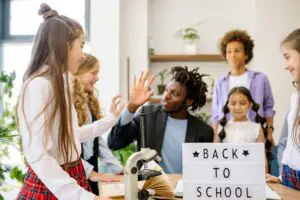 Brand ambassadors launching a back-to-school community program on campus